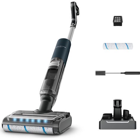 Rowenta X-Clean 7 GZ5735E0 aspiradora de pie y escoba eléctrica Aspiradora escoba Batería Seca y húmeda Sin bolsa 0,5 L Negro, Cromo