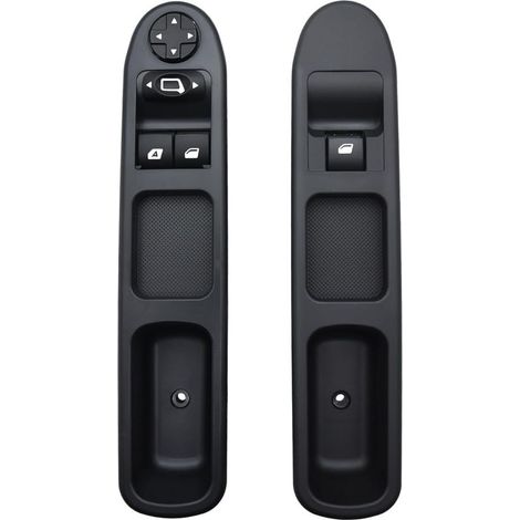 Commande Leve Vitre 207 Passager + Côté Conducteur 2 Pièces, Interrupteur de Lève-Vitre 207 pour Peugeot 207 Citroen c3 6554.QC, Bouton électrique Fenêtre 6 broches 6490HQ 6554HJ