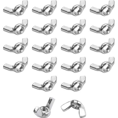 Écrous Papillon M6,20 Pcs Écrou Papillon Serrage à Main Écrou à Ailettes (1/5)