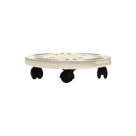PLATAFORMA REDONDA CON RUEDAS, COLOR BEIGE