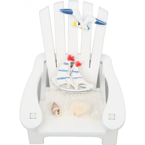 Petite chaise de plage, style voilier, thème plage océanique, chaise de plage méditerranéenne, objet de décoration intérieure. (1/5)