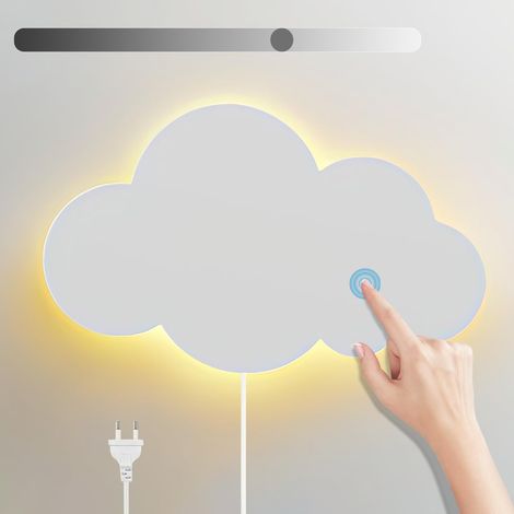 LED Applique Murale avec Interrupteur Tactile Veilleuse Enfant Dimmable Lampe Murale avec Prise Blanc Chaud Interieur Lampe de Chevet Moderne Garçons Filles pour Chambre Enfant Salon Lampe de Lecture (1/5)