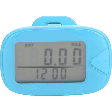 Schrittzähler mit großem Digitaldisplay, multifunktional, leicht, genau und mit Speicherfunktion, für Männer und Frauen (blau).