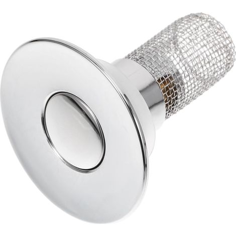 Bouchon de lavabo, cuivre, bouton-poussoir, pour salle d'eau (1/5)