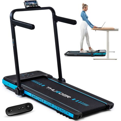 Tapis de course électrique Thunder® IMPACT-BLUE pliable (1/5)