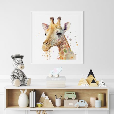 Poster / Affiche carrée Enfants - Girafe - 20x20 cm (1/3)