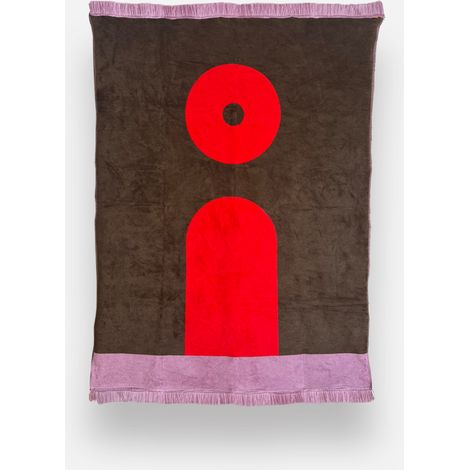 Couverture en coton à pois marron exclamation (1/4)