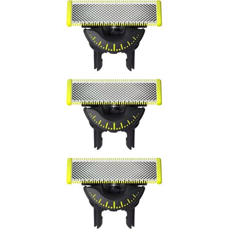 Trois lames de rechange pour les lames Philips OneBlade 360°, compatibles avec tous les modèles OneBlade et OneBlade Pro. (1/3)
