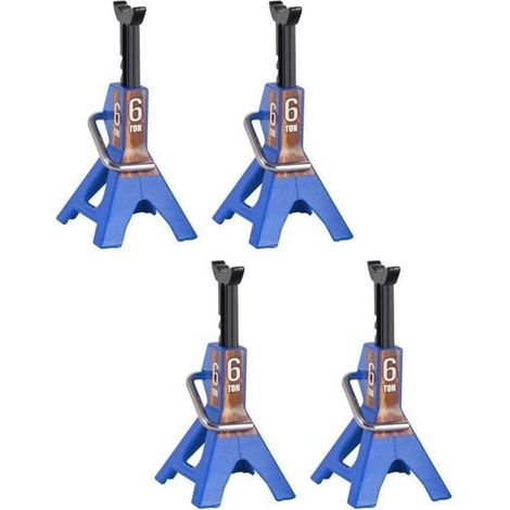 4 PièCes MéTal Hauteur RéGlable 6 Tonnes Jack Support de RéParation pour 1/10 Voiture sur Chenilles TéLéCommandéE Axial SCX10 90046 Traxxas TRX4 TRX6 D90,3.