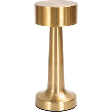 Lampe à poser sans fil LED 3W Autonomie 24h Variateur tactile 3 niveaux Design en aluminium Couleur or (1/5)