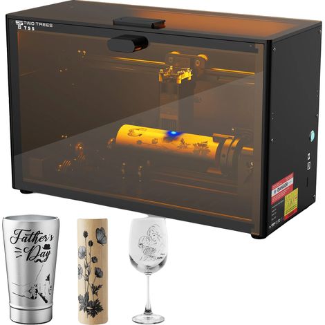 Graveur Laser, Connectivité Wi-Fi, Machine de Gravure Haute Précision pour Anneaux/Tasses/Verreries/Balles, TS5, TS5 7W (1/2)