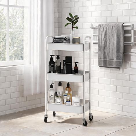Armoire de rangement blanc en acier 45 x 30,6 x 79 cm (1/5)