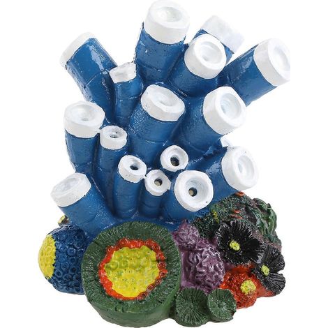 Künstliche Korallenpflanze aus Polyresin, farbenfrohe Dekoration für Aquarien (1/5)