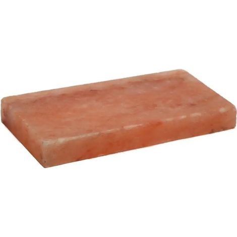 Mattonella di Sale Himalayano Rosa naturale 20x10x2,5 con lato liscio