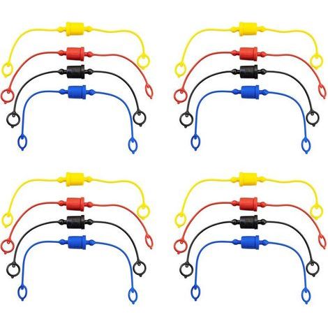 16 jeux de bouchons anti-poussière mâles avec raccords rapides hydrauliques et capuchons femelles, bouchons anti-poussière/capuchons (1/3)