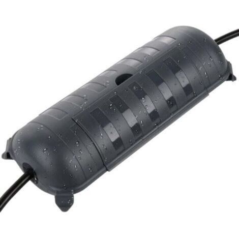 Boîtier de protection étanche IP44 pour prises électriques Résistant aux intempéries Protection pour câbles et décorations extérieures 29cm x 11cm x 7.5cm (1/4)