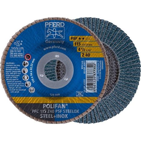 Disco de láminas Z 60PSF curva 115mm K60 Pferd (1/2)