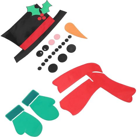 Décorations de Noël - Autocollants magnétiques pour réfrigérateur - Bonhomme de neige - Décorations de Noël (1/5)