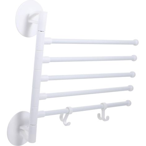 Steel Rotating Towel Rack No Drilling Required Bathroom and (1/5)