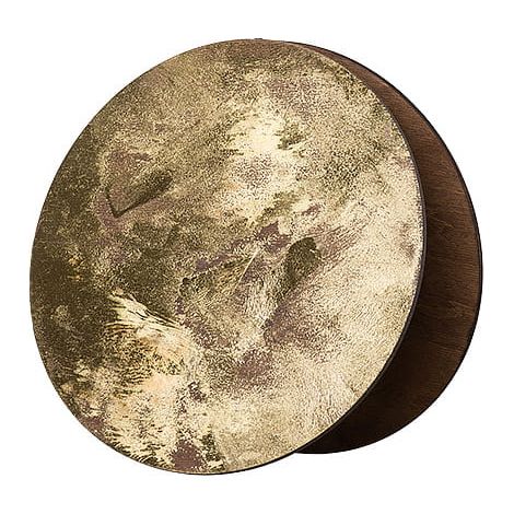 Abat-jour rond doré en bois style loft Nowodvorski Wheel (1/2)