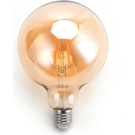 Lampadina Led Vintage a Filamento E27 G125 a globo 4W Bianco caldo 2200K Aigostar