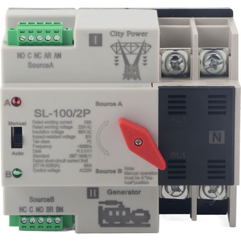 Automatischer Umschalter 2P 100A 220V AC für unterbrechungsfreie Stromversorgung (1/5)