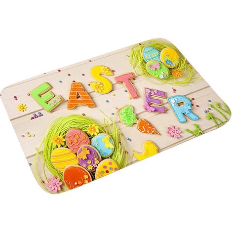 MINKUROW Rabbit Easter Felpudo Tapete De Entrada De Conejo Tapete De Bienvenida Antideslizante Tapete De Baño Decorativo Para Cocina Casera (40 x 60 Cm) —— E (1/3)