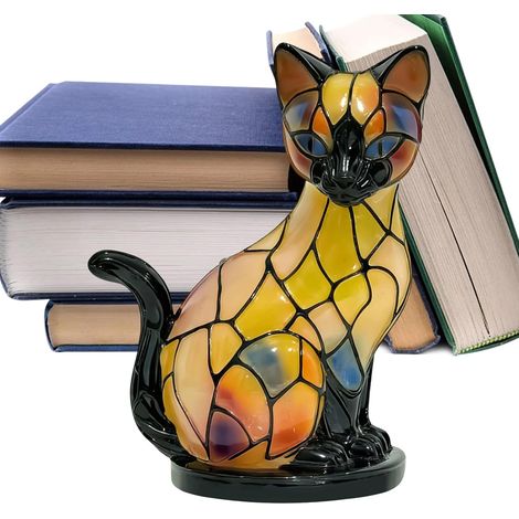 Lampes en forme de chat, éclairage rétro LED en résine 3D – Lampe chat pour, pour chambre d'enfant, salon, bureau, cheminée, cheminée, fête de Noël, bar (1/5)