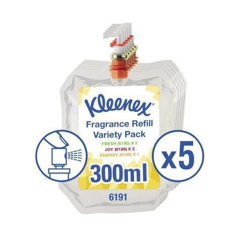 Rafraichissement de l'air 6191 5 x 300 ml pour 9000 474 136 5 sachets KLEENEX (1/3)