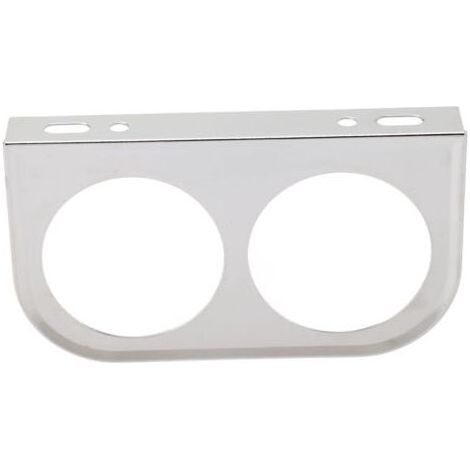 DEESSE SHOP-Panneau de jauge à 2 trous 2-1/16 pouces 52MM, instrument universel en métal pour montage de compteur de voiture, argent. (1/5)