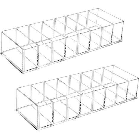 Kabelmanagementbox – Transparenter Schreibtisch-Organizer mit 8 Fächern – Für Handy-Ladegeräte und Zubehör – 25 × 9 × 5 cm (1/5)