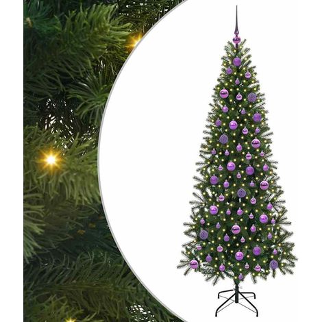 Sapin de Noël  Arbre de Noël artificiel avec 300 LED Vert 180 cm PE et PVC (1/5)