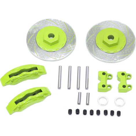 2 disques de frein RC en aluminium simulé pour roues TRAXXAS TRX4 TRX6, couleur vert (1/5)