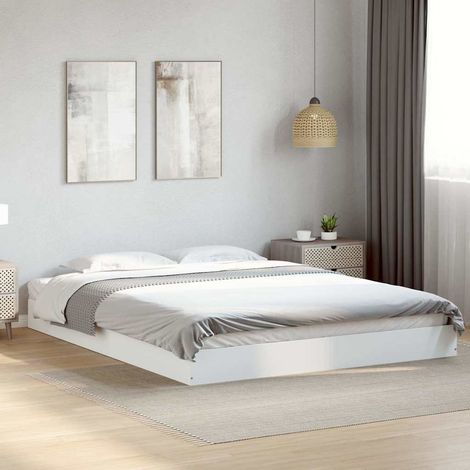 vidaXL Giroletto Bianco 150x200 cm in Legno Multistrato (1/5)