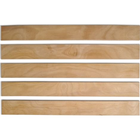 Scm Créations – Lot de 5 lattes de lit 610 mm – Largeur 53 mm – Épaisseur 8 mm – 7 plis en hêtre verni pour confort optimal (1/5)