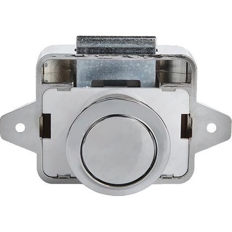 Verrou à poussoir, type de verrou à boîte, trou de coupe de 20 mm, Grand chrome (1/2)