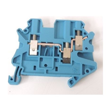 Bloc de jonction simple 3 connexions 1 étage pour fil souple 2.5mm² bleu bornes vis UT 2,5-TWIN BU PHOENIX 3044526