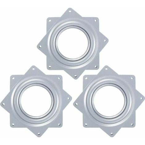 Roulement à Billes De Plateau Tournant, 3 Pièces à Roulement Pivotant Plateau Tournant à 360 Degrés Pour Petites Tables à Manger, Présentoirs Et Meubles (2,79 X 2,79 X 0,35 Pouces)