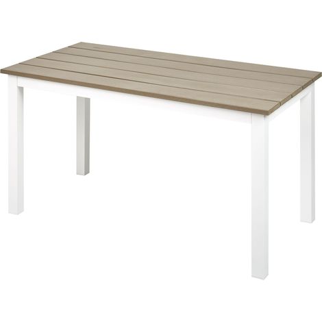 Garden Dining Table MESSINA 100 cm 52 cm White (1/5)