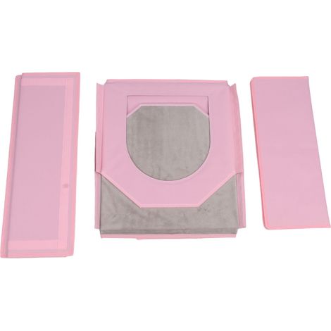 Maison pour animaux pliable imperméable intérieur extérieur niche chien chat petite moyenne taille rose (1/5)