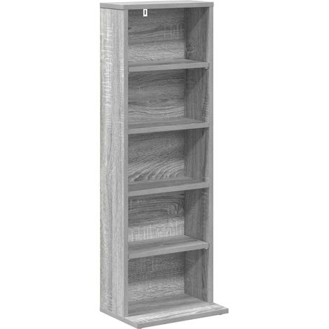 CD Cabinet Grey Sonoma 33 x 23.5 x 97.5 cm Engineered Wood vidaXL (1/5)