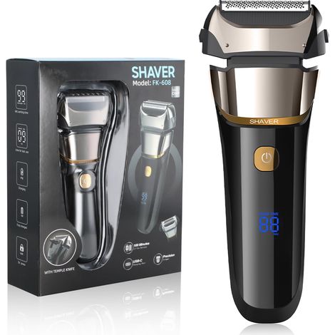 2 en 1 Rasoir Electriques Hommes, Wet (1/5)
