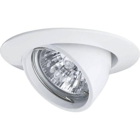 – Spot encastrable halogène 98773 GU5.3 50W blanc – Ø 99mm – Tension 12V – Installation Easy-Clip – Orientable pour éclairage d'accentuation (1/5)