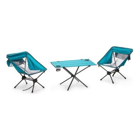 Tavolo campeggio con 2 sedie pieghevoli set picnic per spiaggia e campeggio (1/4)