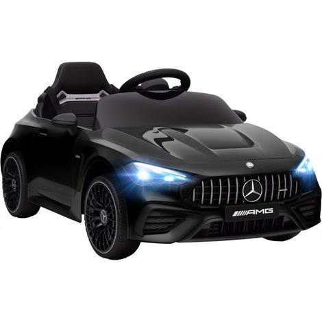 CHICFURN Auto elettrica per bambini Mercedes-AMG 99x55x43 cm nera 12V telecomando LED musica (1/5)
