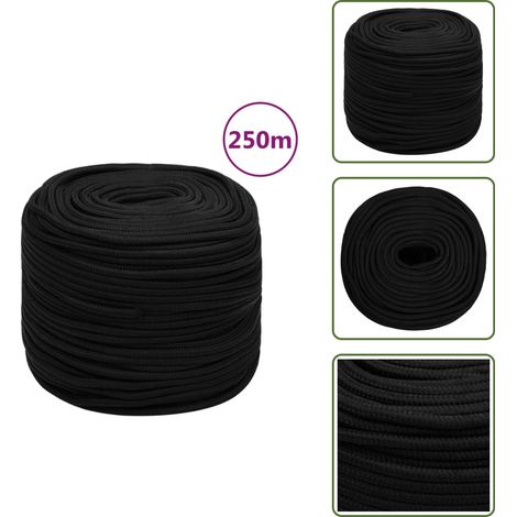 Arbeitsseil Schwarz 10 mm 250 m Polyester - Arbeitseil - Polyester Seil - Schnur - Baumarkt - Gartenseil (1/5)