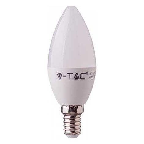 V-Tac VT-255 Lampada LED Chip Samsung 4,5W E14 candela bianco naturale 4000K - SKU 259