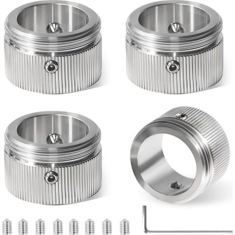 Set di 4 adattatori per termostato per radiatore M30 x 1,5, in acciaio inox 304, adattatore RA/Rav/RAVL, testa termostatica con fascette, accessori per radiatore con chiave esagonale (1/5)