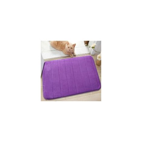Tappetino da bagno viola 40 x 600,5 cm, 1 pezzo, tappetino assorbente per vasca/doccia - Crezuo