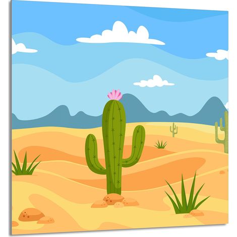 GLASPLATTE FÜR KÜCHE 60x65 Cactus (1/5)